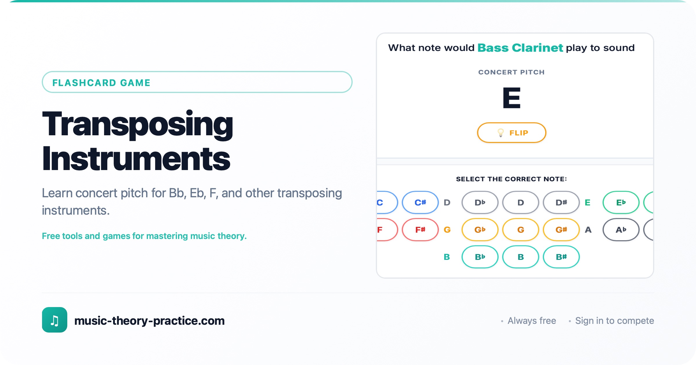 Transposing Intruments Transposition Chart for All Instruments (Free + Printable)