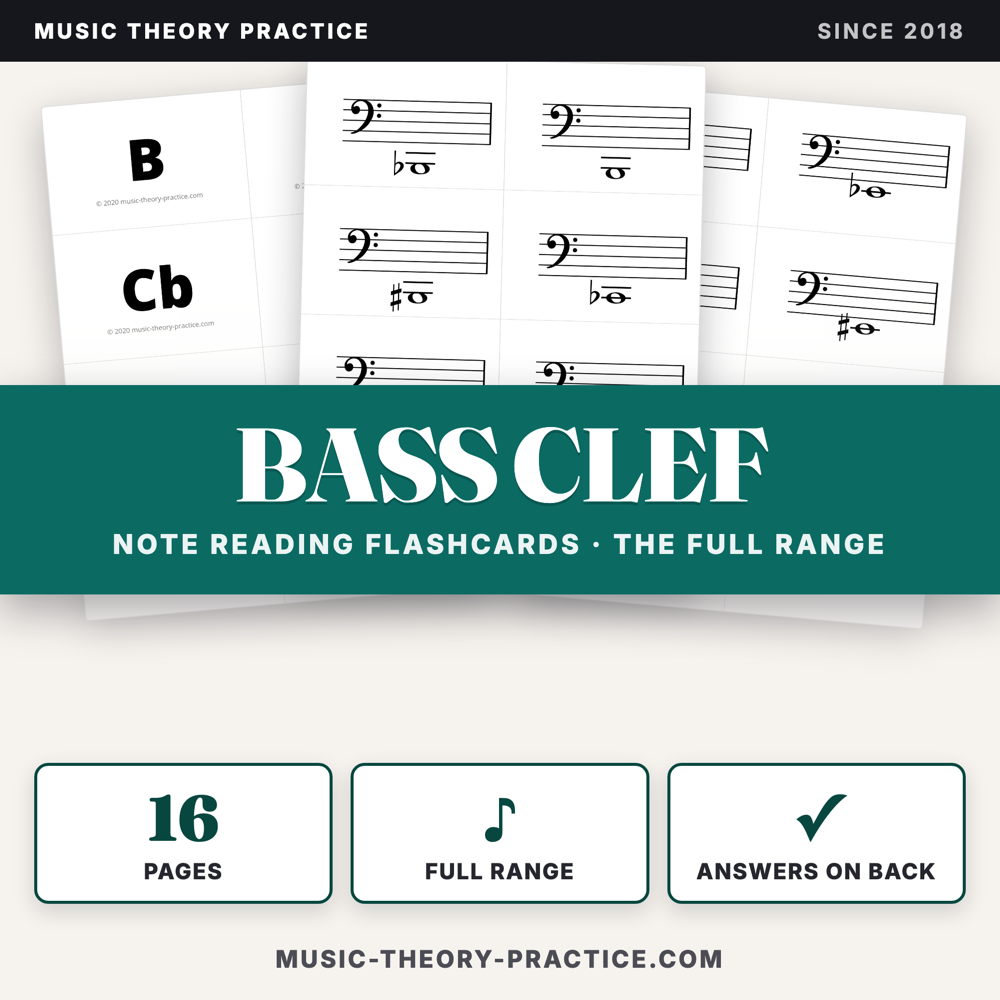 Bass Clef Flashcards — cover
