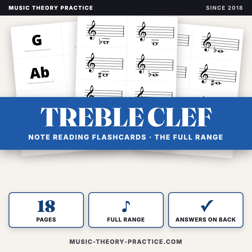 Treble Clef Flashcards — cover